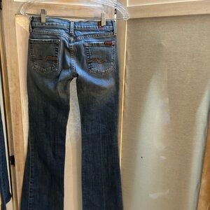 7 For All Mankind Dark Blue Flare Jeans
